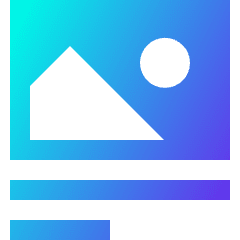 Image Caption Icon from Sharp Gradient Set