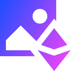 Landscape Nft Icon from Sharp Gradient Set
