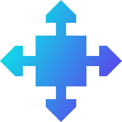 3d Move Icon from Sharp Gradient Set