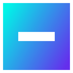 Subtract Square Icon from Sharp Gradient Set