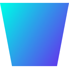 Trash Bin Remove Icon from Sharp Gradient Set