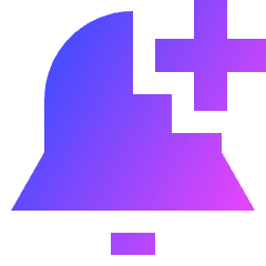 Add Bell Notification Icon from Sharp Gradient Set