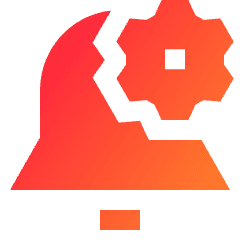 Alarm Setting Gear Icon from Sharp Gradient Set