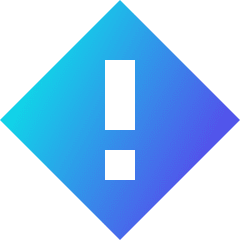 Warning Diamond Icon from Sharp Gradient Set
