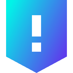 Warning Shield Icon from Sharp Gradient Set