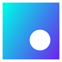 Align Bottom Right Circle Icon from Sharp Gradient Set