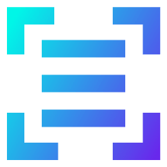Align Three Horizontal Frame Icon from Sharp Gradient Set