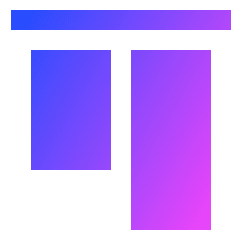 Align Top 1 Icon from Sharp Gradient Set