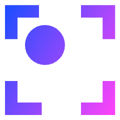 Align Top Left Frame Circle Icon from Sharp Gradient Set