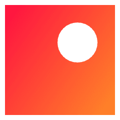 Align Top Right Circle Icon from Sharp Gradient Set