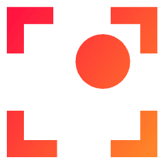 Align Top Right Frame Circle Icon from Sharp Gradient Set