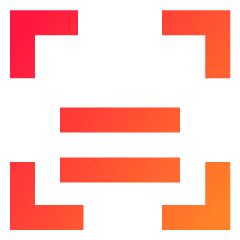 Align Two Bottom Frame Icon from Sharp Gradient Set