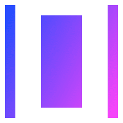 Distribute Horizontal Icon from Sharp Gradient Set