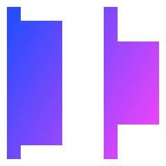 Distribute Left Icon from Sharp Gradient Set