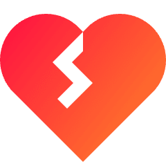 Broken Heart Icon from Sharp Gradient Set