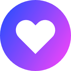 Heart Circle Icon from Sharp Gradient Set