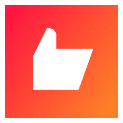 Like Square Icon from Sharp Gradient Set