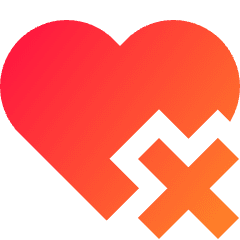 Remove Like Favorite Love Icon from Sharp Gradient Set