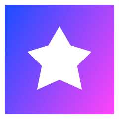 Star Square Icon from Sharp Gradient Set