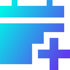 Calendar Add Icon from Sharp Gradient Set