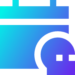 Calendar Deadline Icon from Sharp Gradient Set