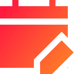 Calendar Edit Icon from Sharp Gradient Set