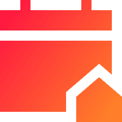 Calendar Home Icon from Sharp Gradient Set