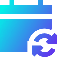 Calendar Refresh Icon from Sharp Gradient Set