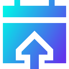 Calendar Upload Icon from Sharp Gradient Set