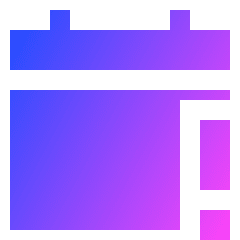 Calendar Warning Icon from Sharp Gradient Set
