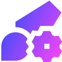 Brush Setting Gear Icon from Sharp Gradient Set