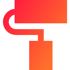 Roller Paintbrush Icon from Sharp Gradient Set