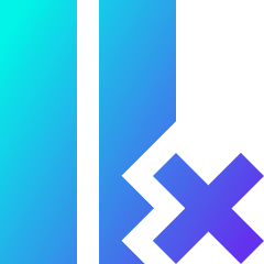 Delete Column Icon from Sharp Gradient Set