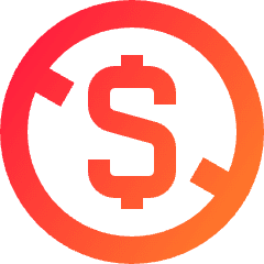 Non Commercial Dollars Icon from Sharp Gradient Set