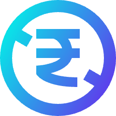 Non Commercial Rupee Icon from Sharp Gradient Set