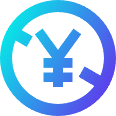 Non Commercial Yen Icon from Sharp Gradient Set