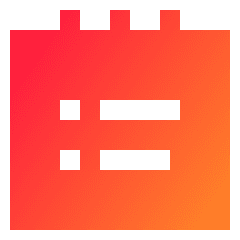 Notepad List Icon from Sharp Gradient Set