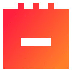 Notepad Subtract Icon from Sharp Gradient Set