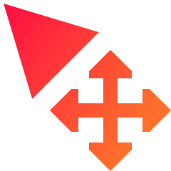 Arrow Cursor Move Icon from Sharp Gradient Set