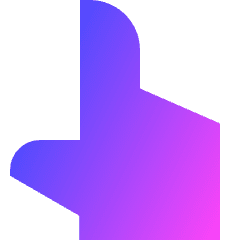 Hand Cursor Icon from Sharp Gradient Set