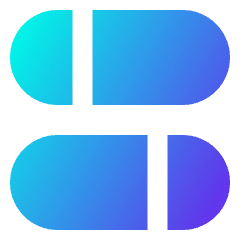 Dashboard Horizontal Pills Split 2 Icon from Sharp Gradient Set