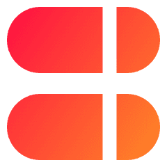 Dashboard Horizontal Pills Split Right Icon from Sharp Gradient Set