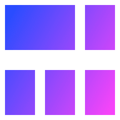 Dashboard Horizontal Rectangle 3 Icon from Sharp Gradient Set