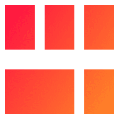 Dashboard Horizontal Rectangle 4 Icon from Sharp Gradient Set