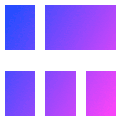 Dashboard Horizontal Rectangle 5 Icon from Sharp Gradient Set