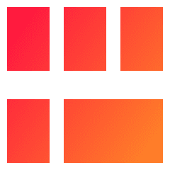 Dashboard Horizontal Rectangle 6 Icon from Sharp Gradient Set