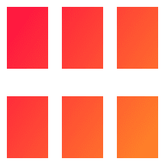 Dashboard Horizontal Rectangle Thirds Icon from Sharp Gradient Set
