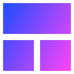 Dashboard Square Horizontal Rectangle 1 Icon from Sharp Gradient Set