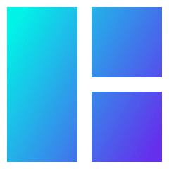 Dashboard Square Vertical Rectangle 2 Icon from Sharp Gradient Set