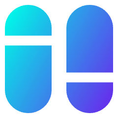 Dashboard Vertical Pills Split 2 Icon from Sharp Gradient Set